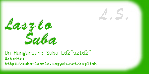 laszlo suba business card